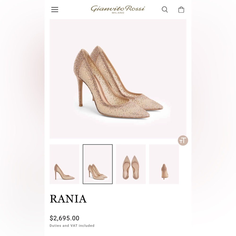 Gianvito‎ Rossi Rania 105 crystal-embellished pumps EU 38 US 8 red heels - Picture 14 of 14